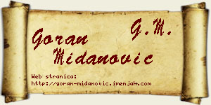 Goran Midanović vizit kartica
